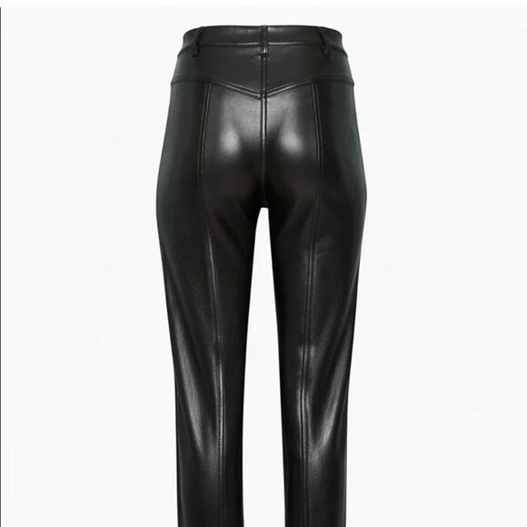 Aritzia Wilfred vegan black leather pants size 2 - Picture 6 of 12